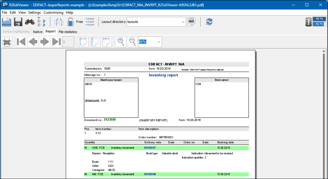 R2EdiViewer file viewer EDIFACT, ODETTE, SAPIDOC, VDA, XML
